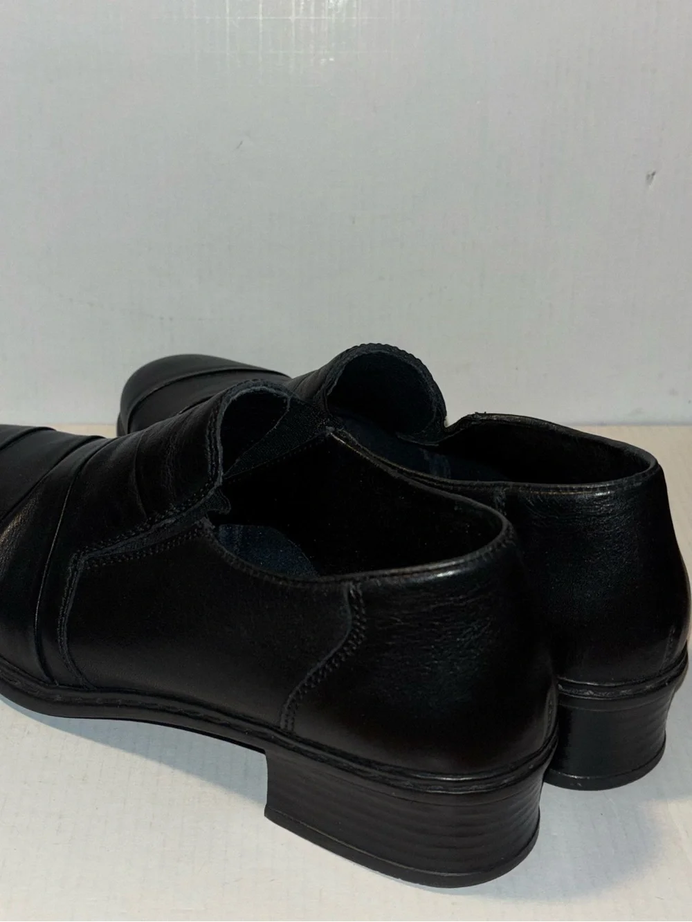 Rieker Antistress Layered Loafer Black Leather Woman's Size 6 Slip ons